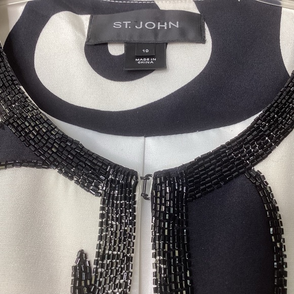 St. John Silk Beaded Jacket 10 - Picture 6 of 12